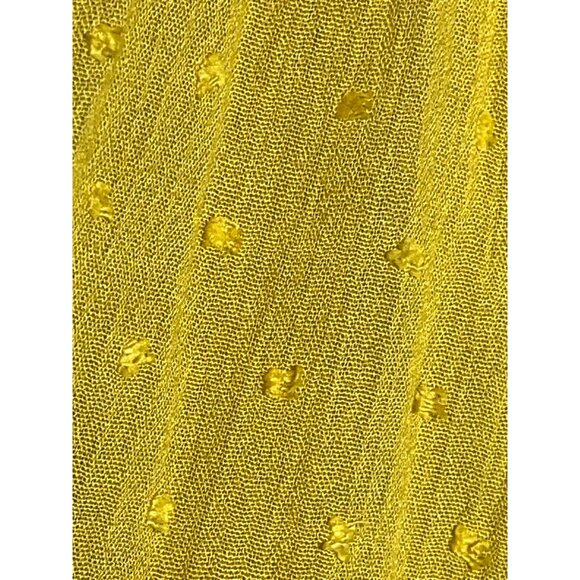 Altar'd State Top Tiered Ruffle Sleeve Smock Tunic Boho Romantic Mustard Women S - Picture 7 of 8